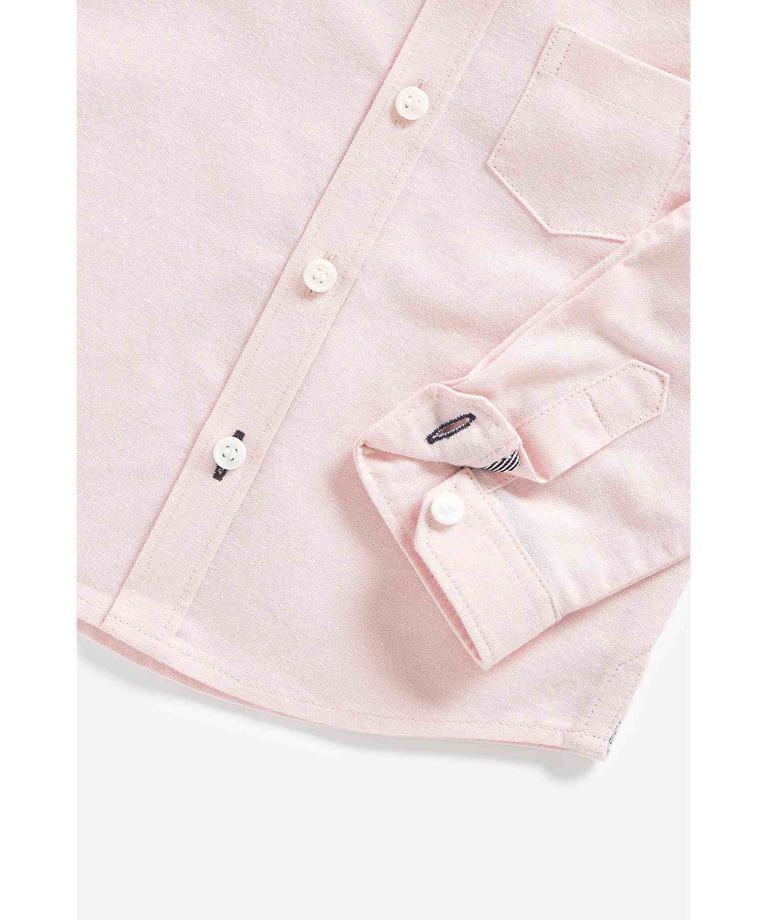 Mothercare Boys 100% Cotton Full Sleeves Shirts - Pink