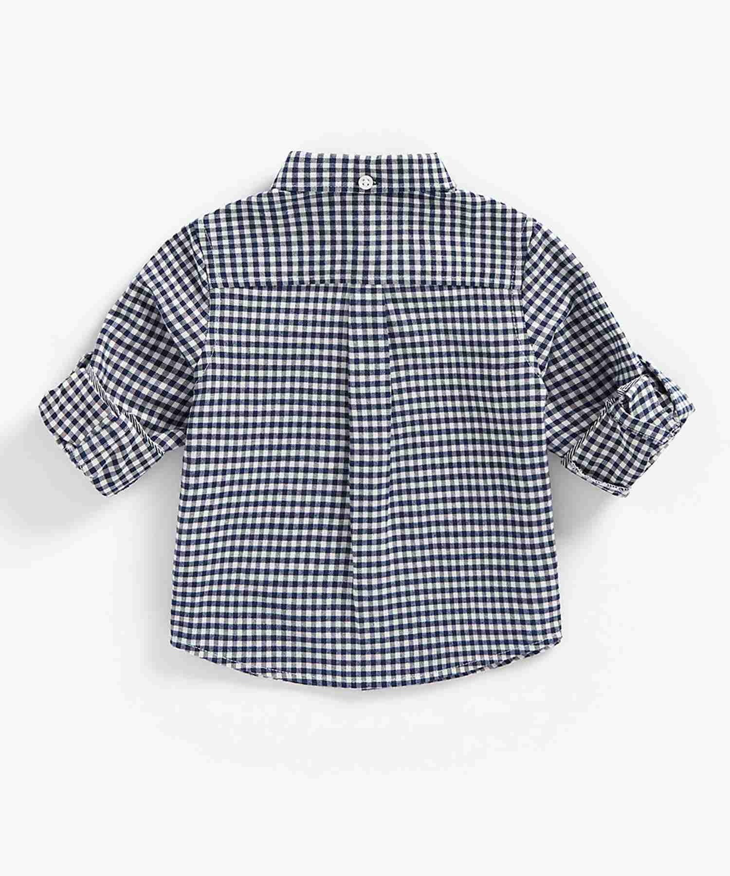 Mothercare Boys 100% Cotton Full Sleeves Shirts - Navy