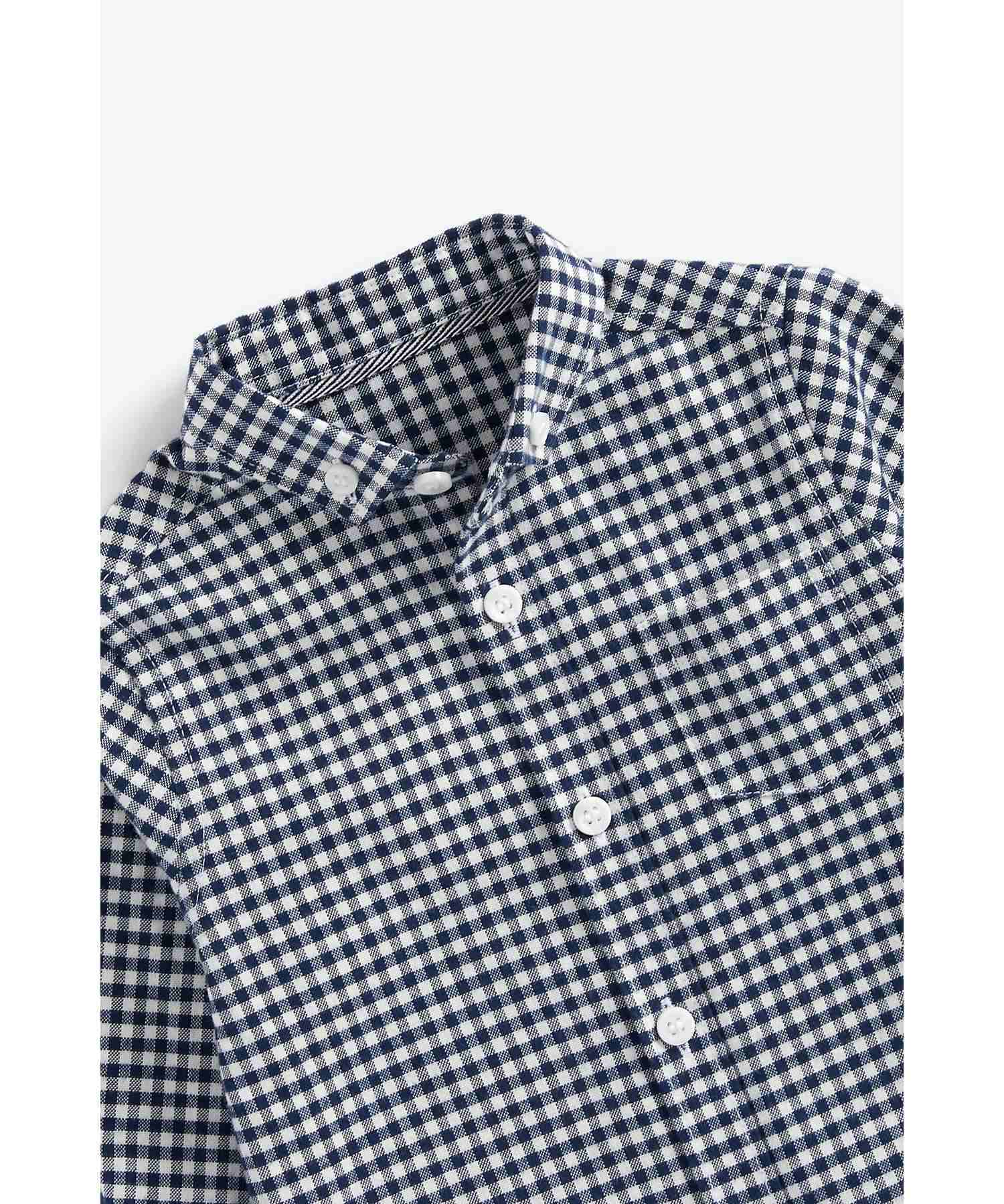 Mothercare Boys 100% Cotton Full Sleeves Shirts - Navy