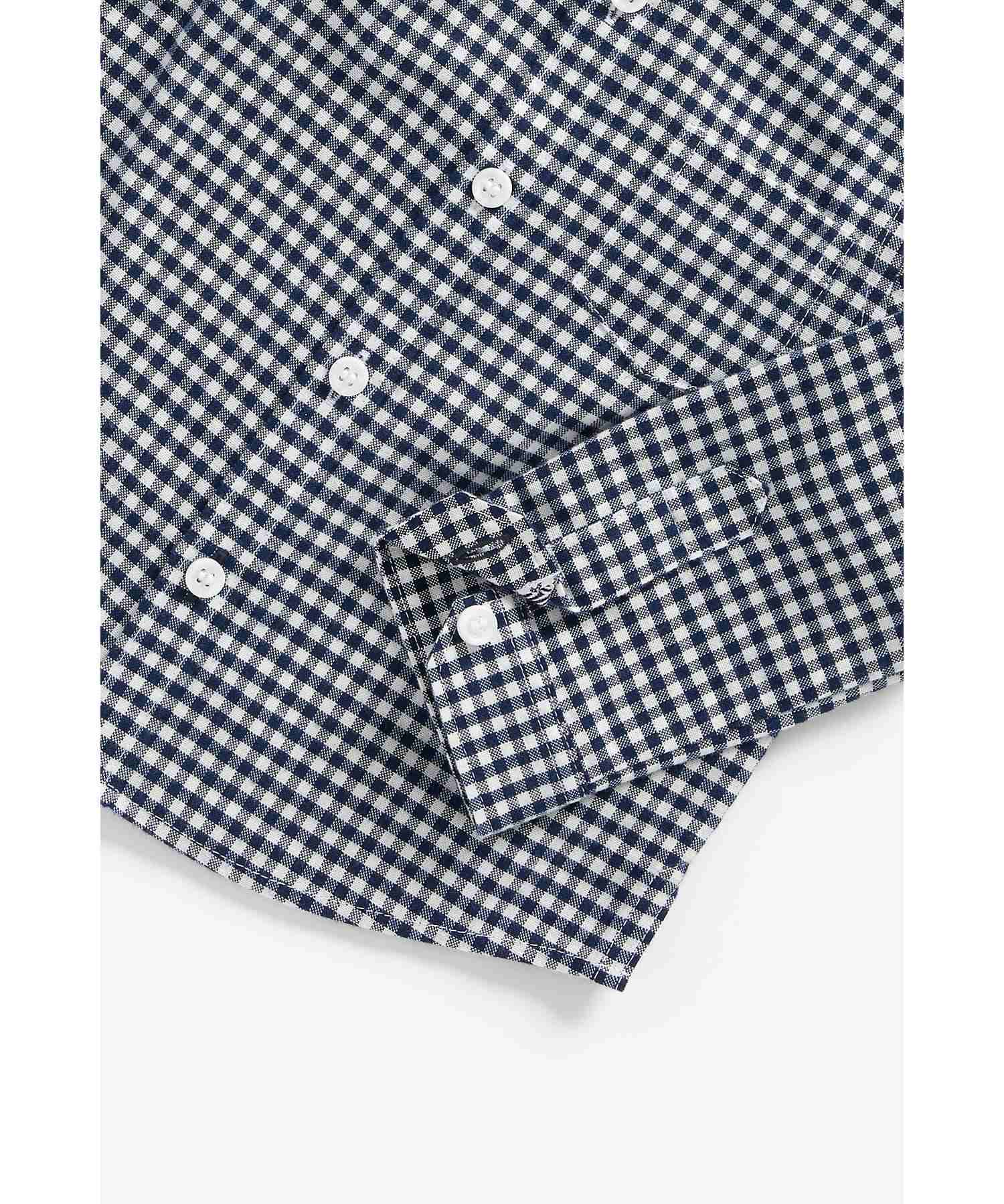 Mothercare Boys 100% Cotton Full Sleeves Shirts - Navy