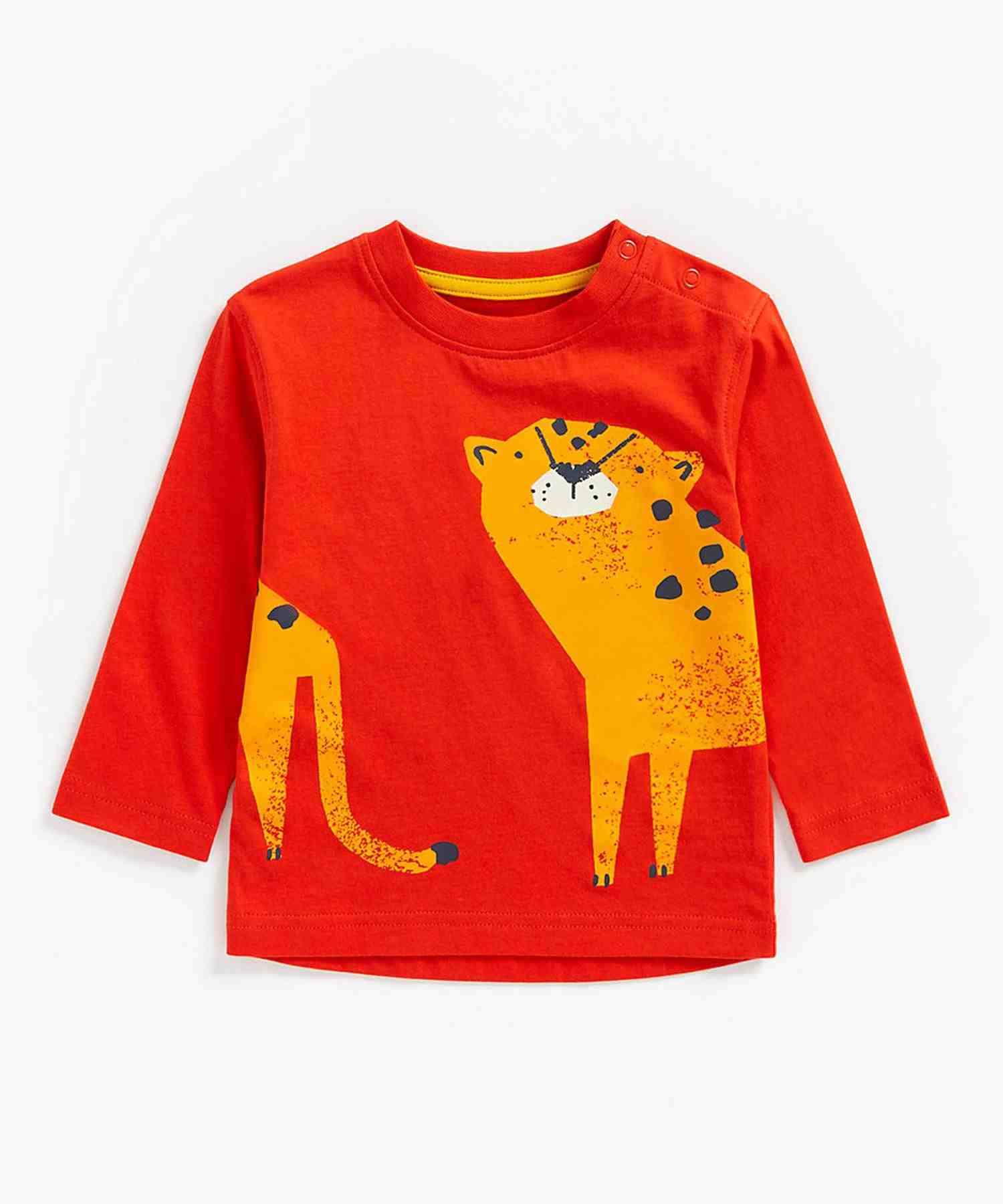 Mothercare Boys 100% Cotton Full Sleeves T-Shirt - Red