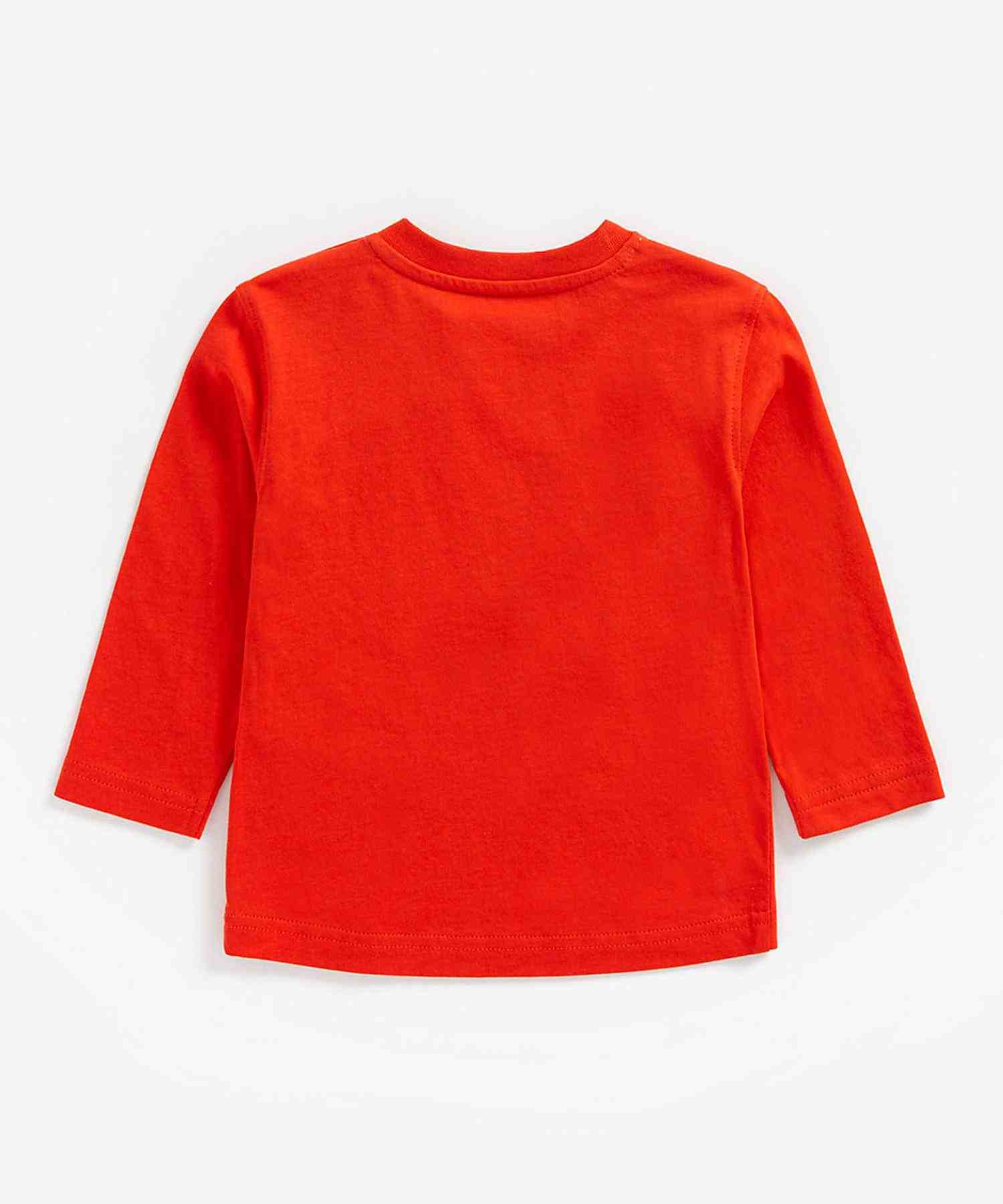 Mothercare Boys 100% Cotton Full Sleeves T-Shirt - Red