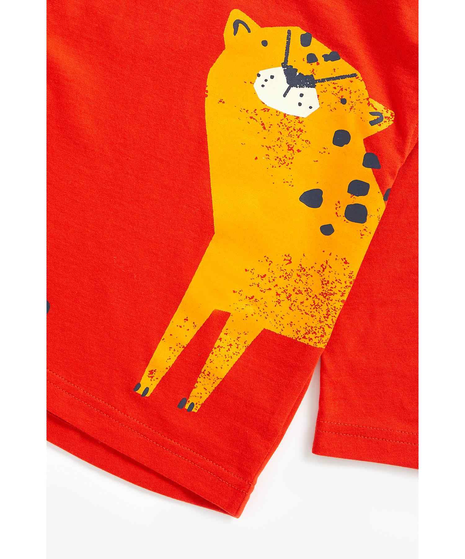Mothercare Boys 100% Cotton Full Sleeves T-Shirt - Red