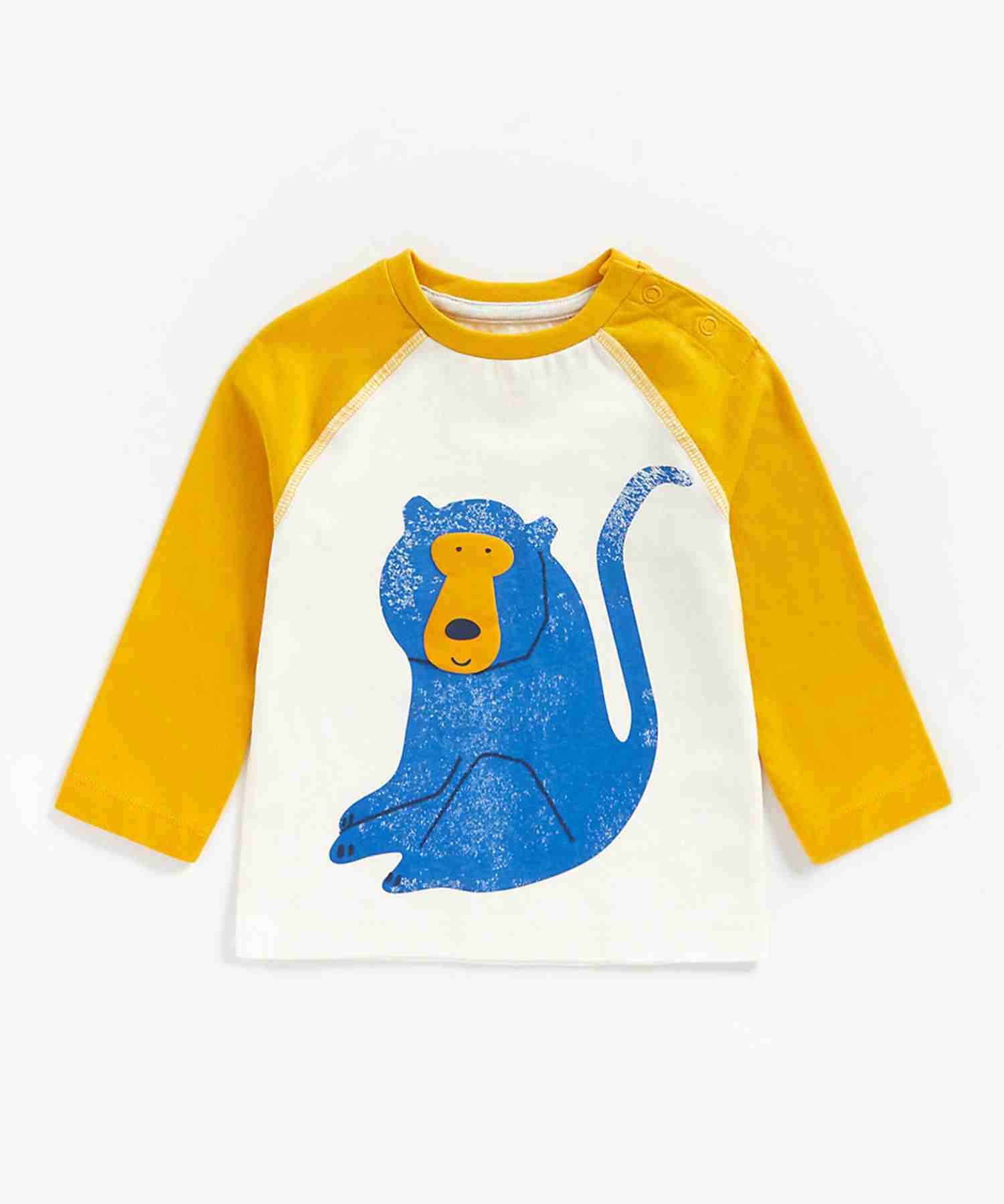 Mothercare Boys 100% Cotton Full Sleeves T-Shirt - Yellow