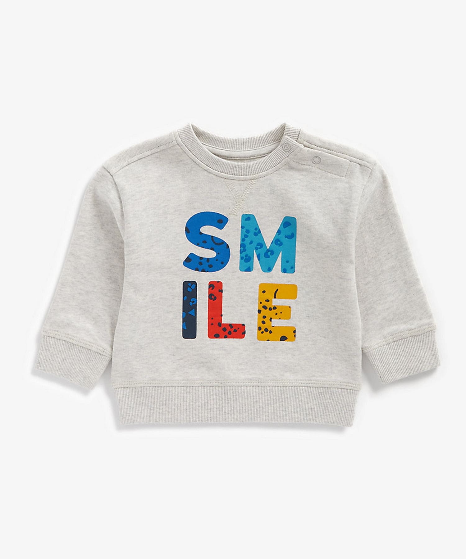 Mothercare | Boys Full Sleeves Sweatshirt Text Print - Grey 0