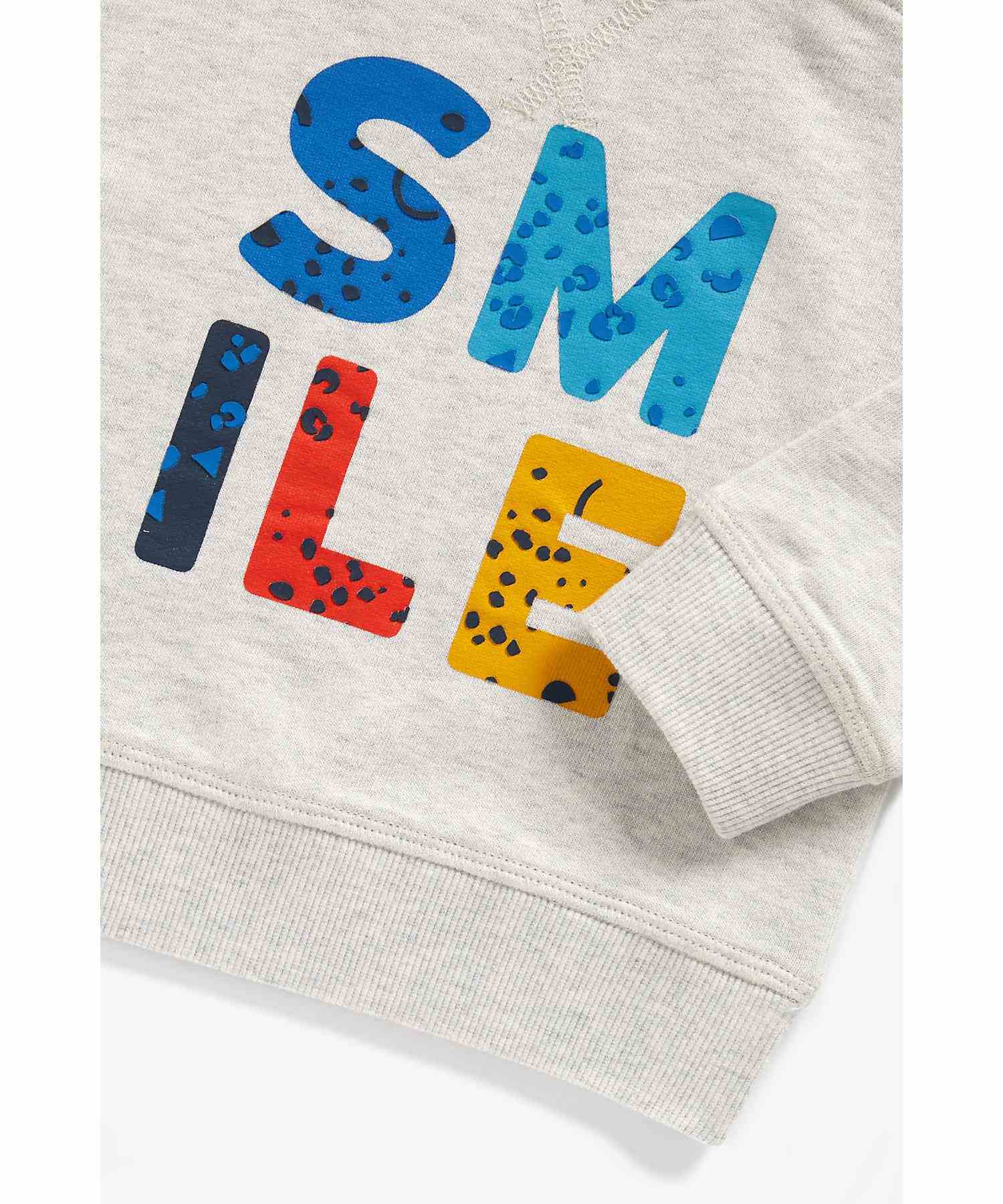 Mothercare Boys 100% Cotton Full Sleeves Sweatshirt - Grey