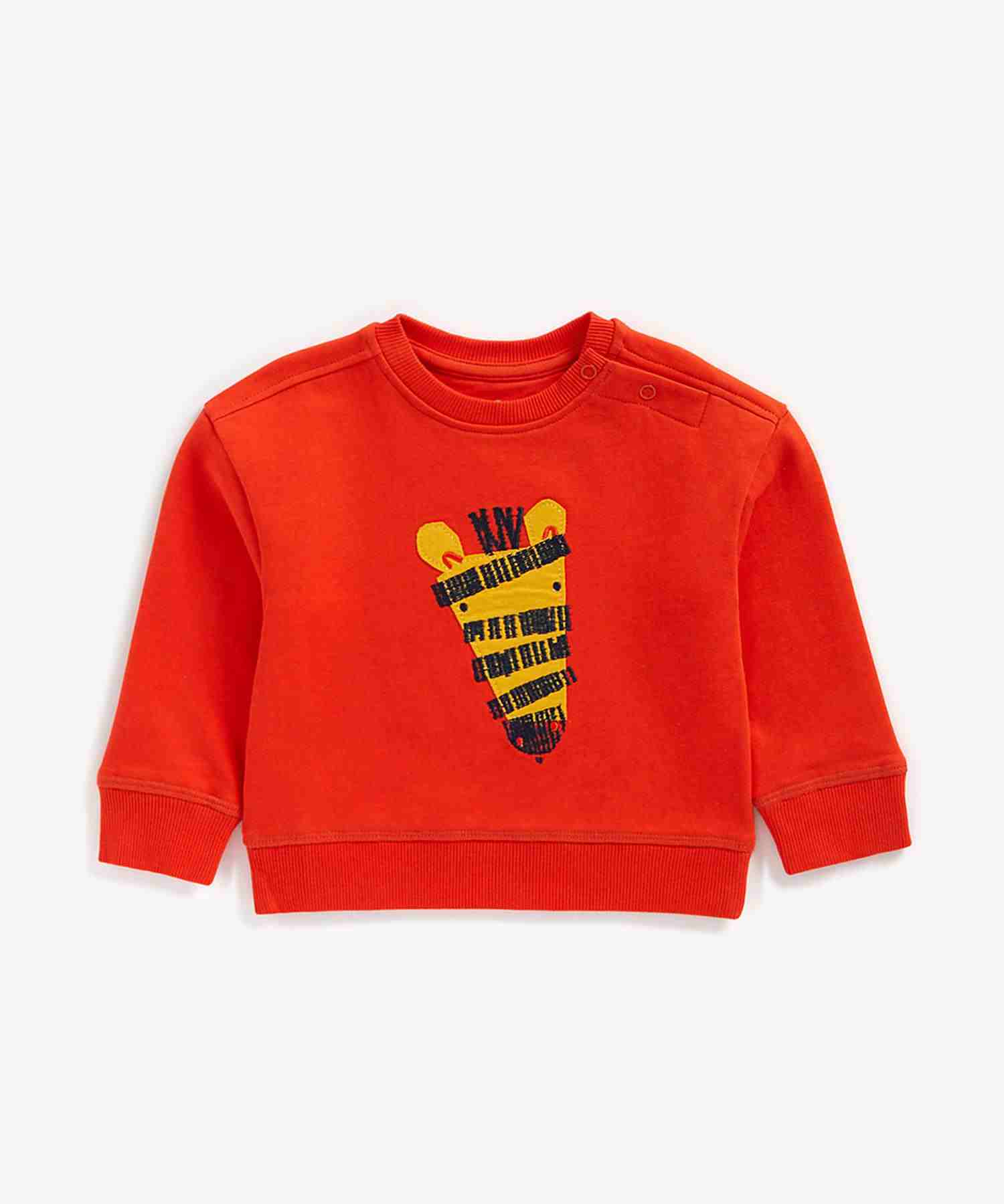 Mothercare Boys 100% Cotton Full Sleeves Sweatshirt - Red