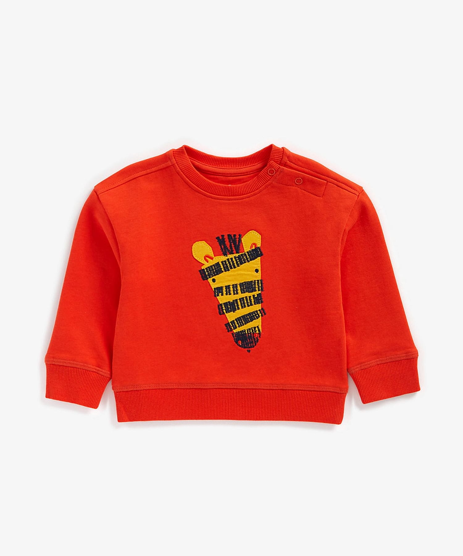 Mothercare | Boys Full Sleeves Sweatshirt Zebra Patchwork - Red 0