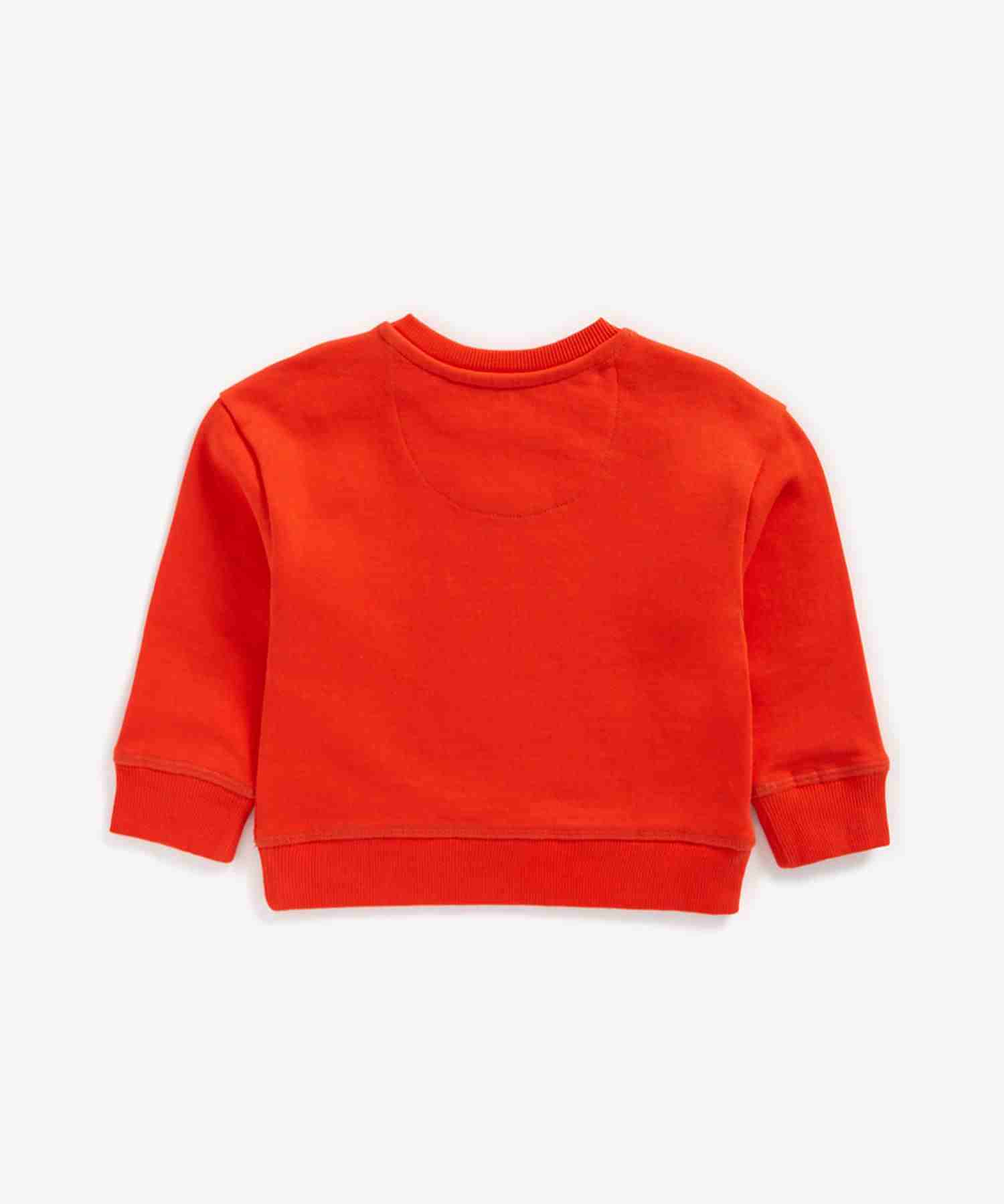 Mothercare Boys 100% Cotton Full Sleeves Sweatshirt - Red