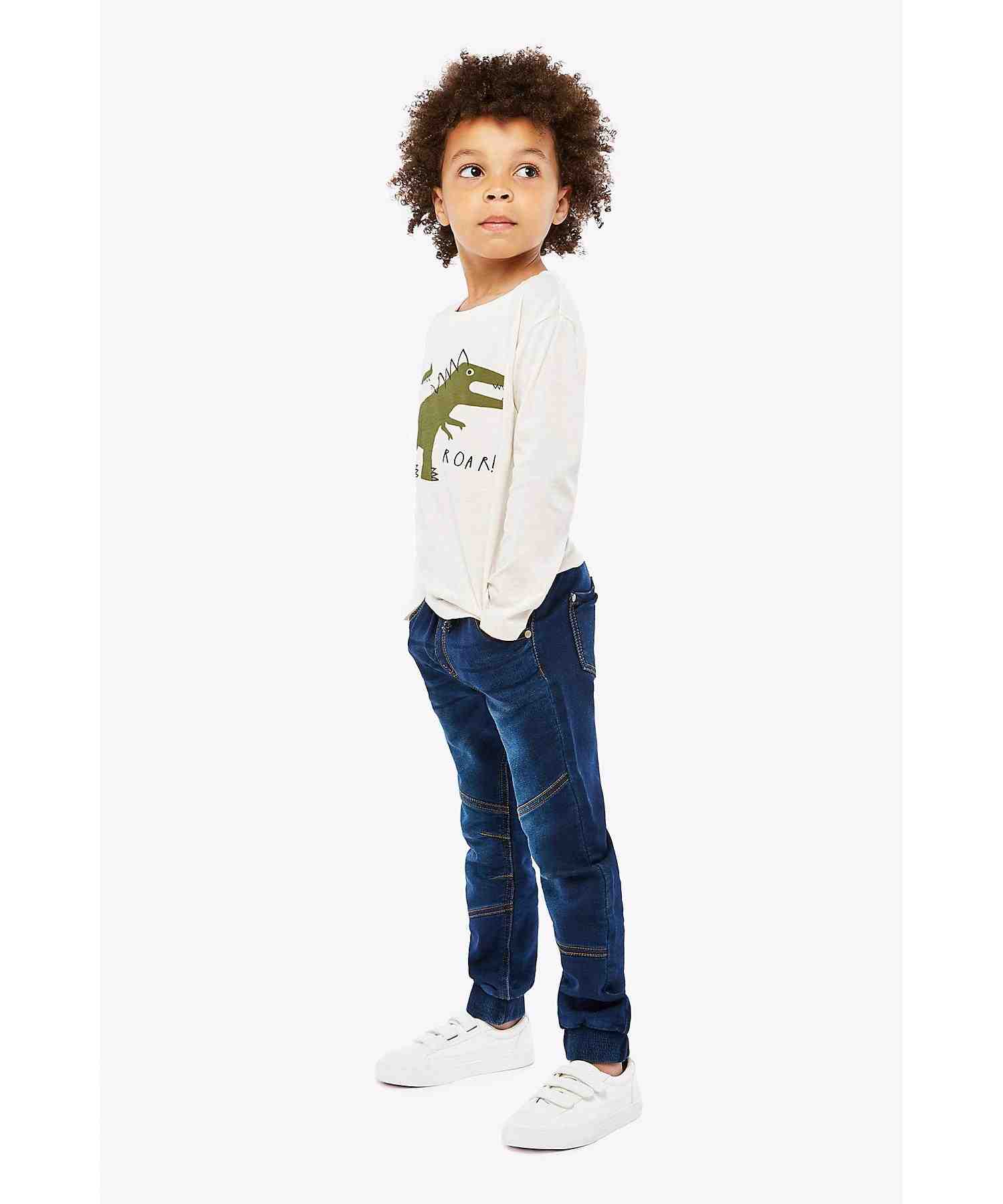 Mothercare Boys 100% Cotton Full Sleeves T-Shirt - White