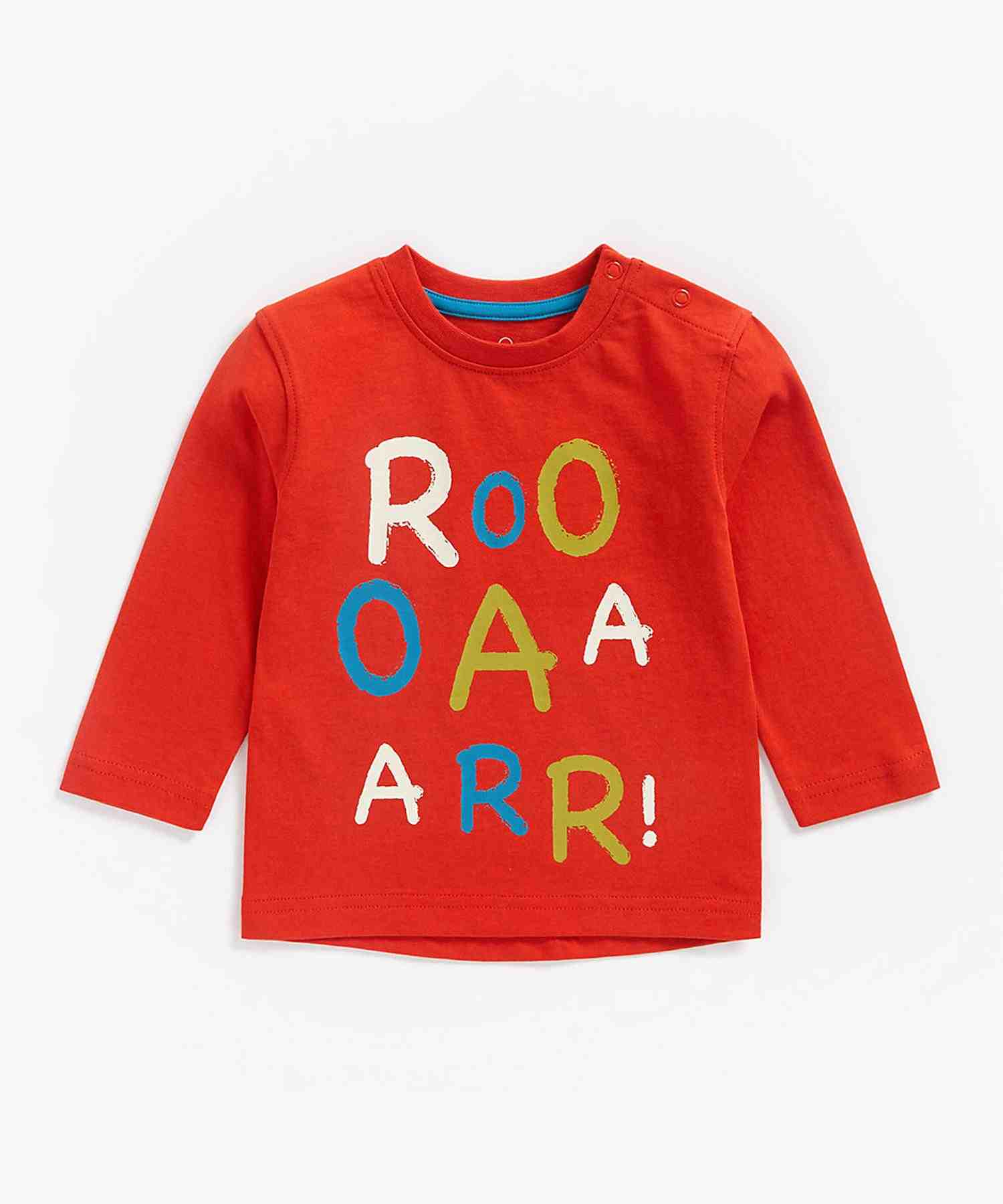 Mothercare Boys 100% Cotton Full Sleeves T-Shirt - Red