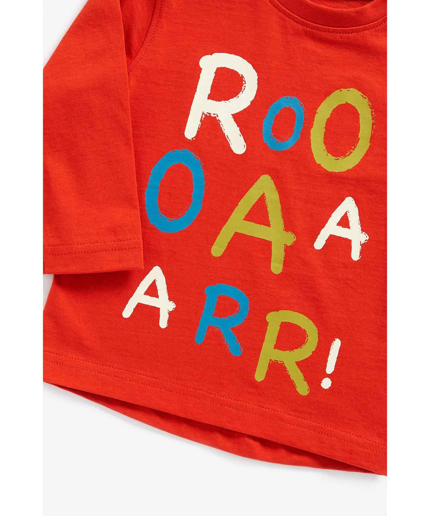 Mothercare Boys 100% Cotton Full Sleeves T-Shirt - Red