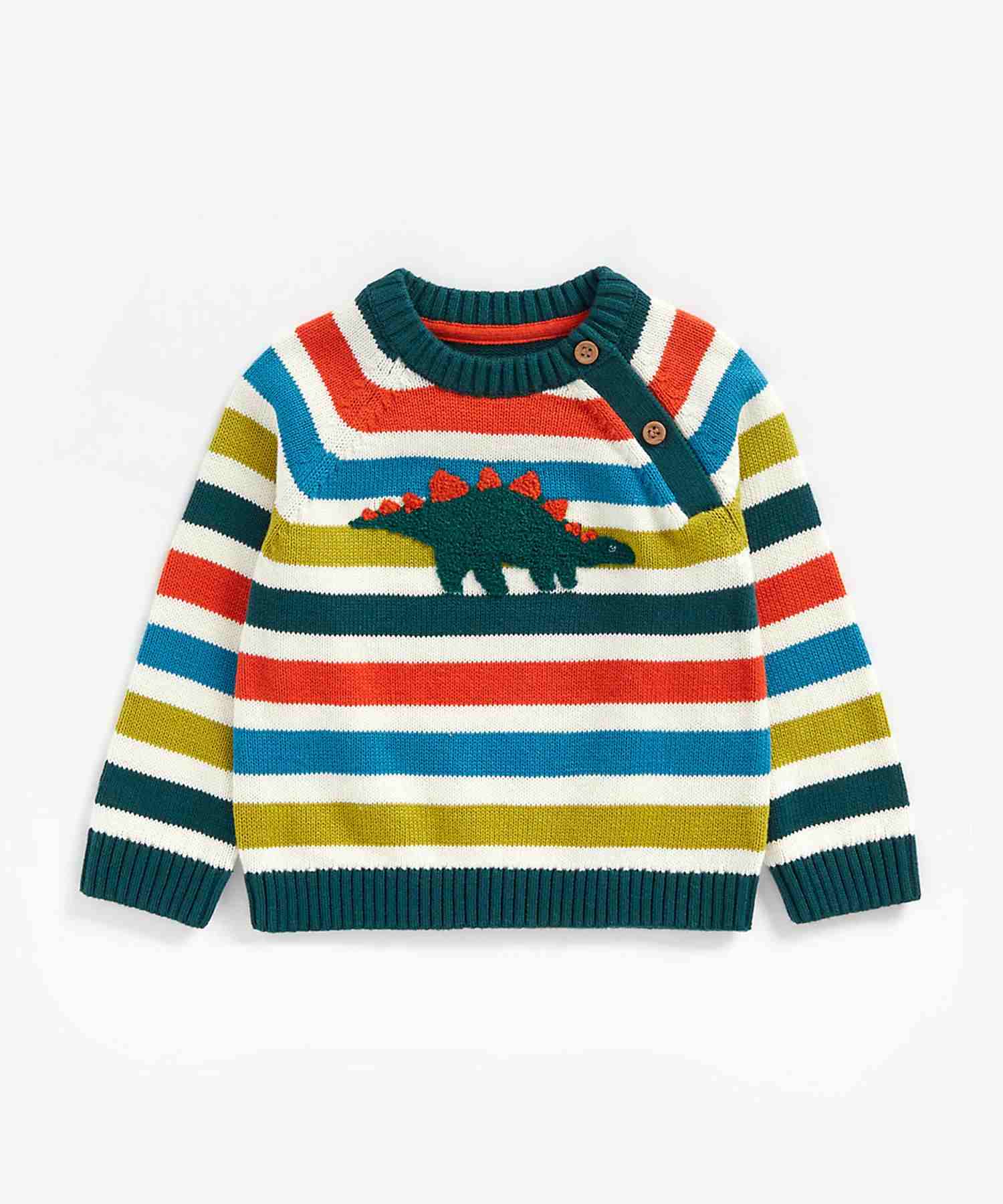 Mothercare Boys 100% Cotton Full Sleeves Sweater - Multicolor