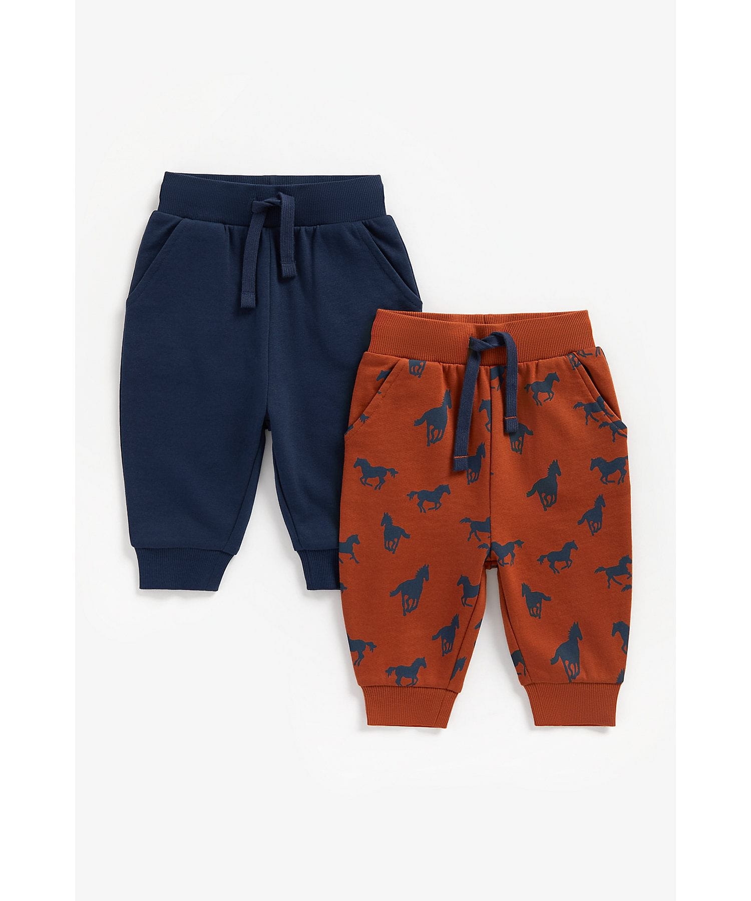 Mothercare | Boys Joggers Horse Print - Pack Of 2 - Multicolor 0