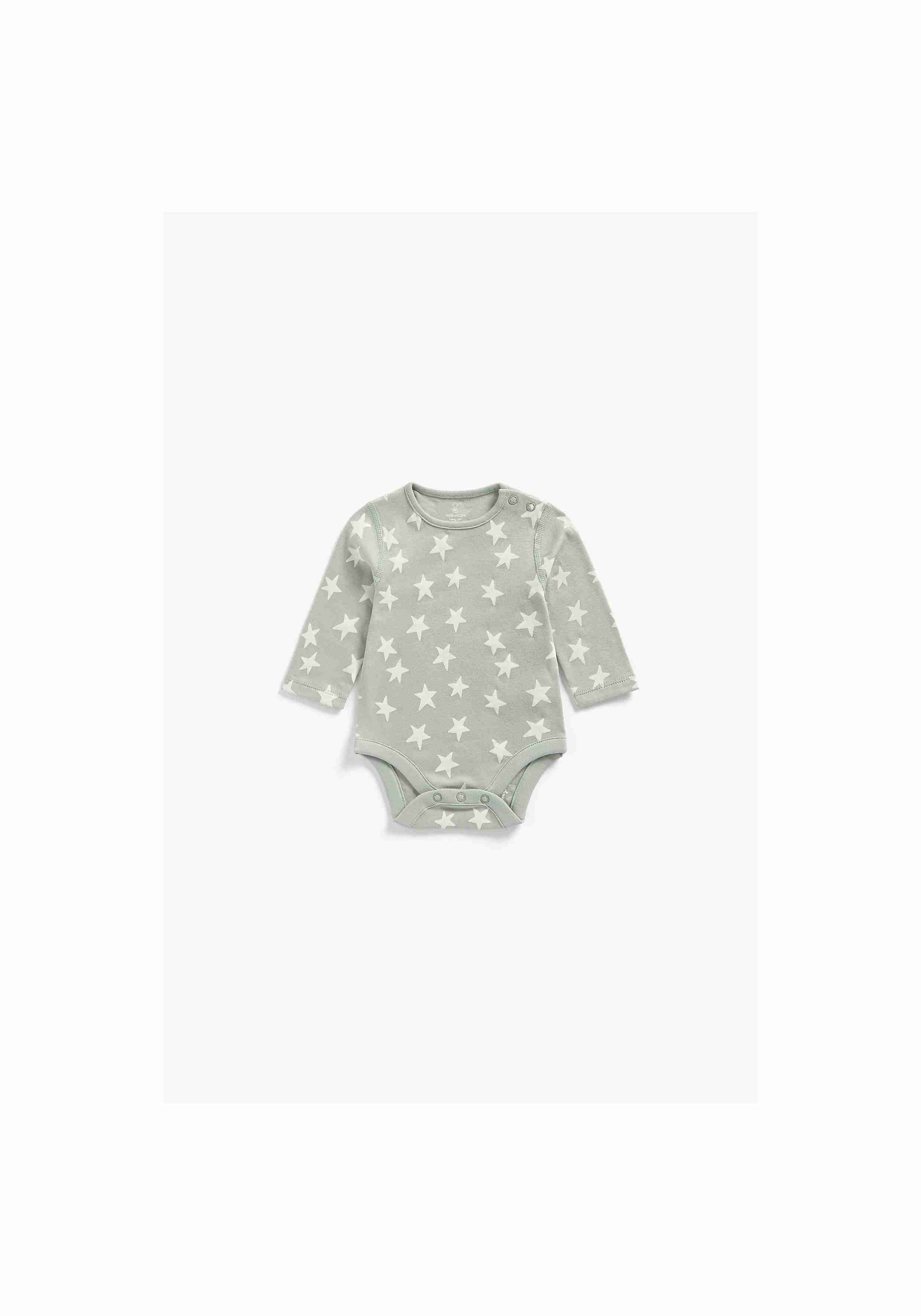 Mothercare Unisex Full Sleeves Bodysuit - Green