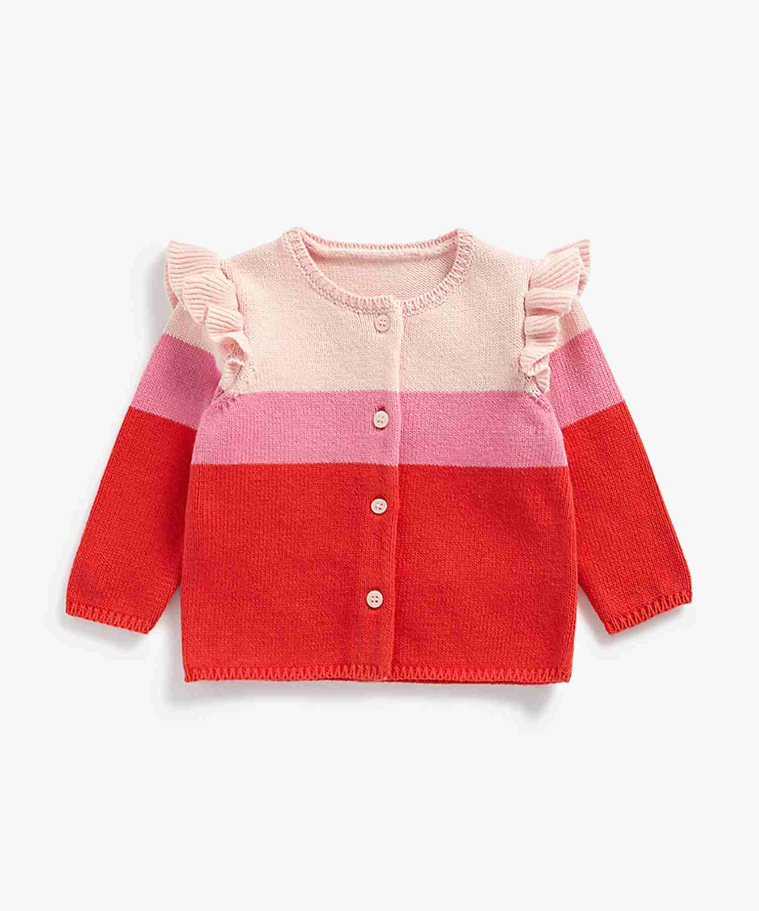 Mothercare Girls 100% Cotton Full Sleeves Sweater - Multicolor