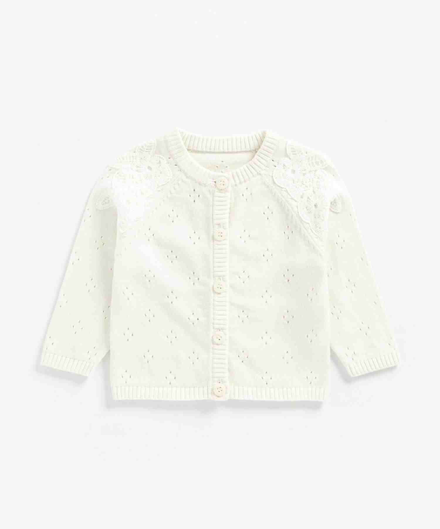 Mothercare Girls 100% Cotton Full Sleeves Sweater - Multicolor