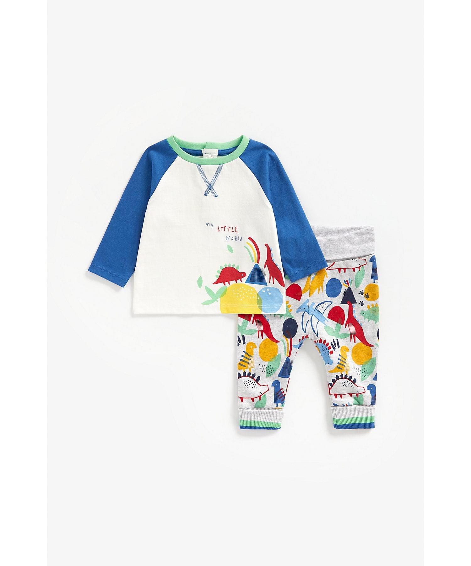 Mothercare | Boys Full Sleeves Jog Set Dino Print - Multicolor 0