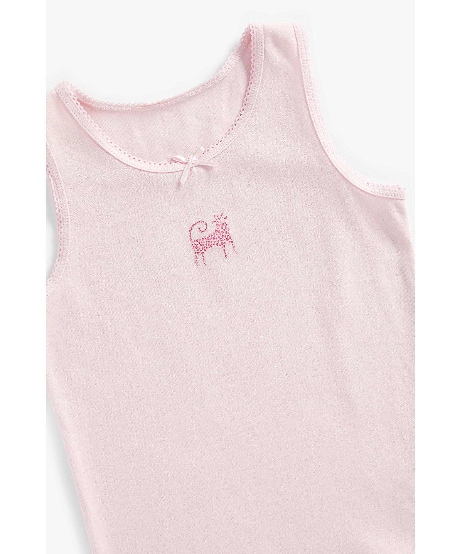 Mothercare Girls Sleeveless Vest - Pack of 2 - Multicolor