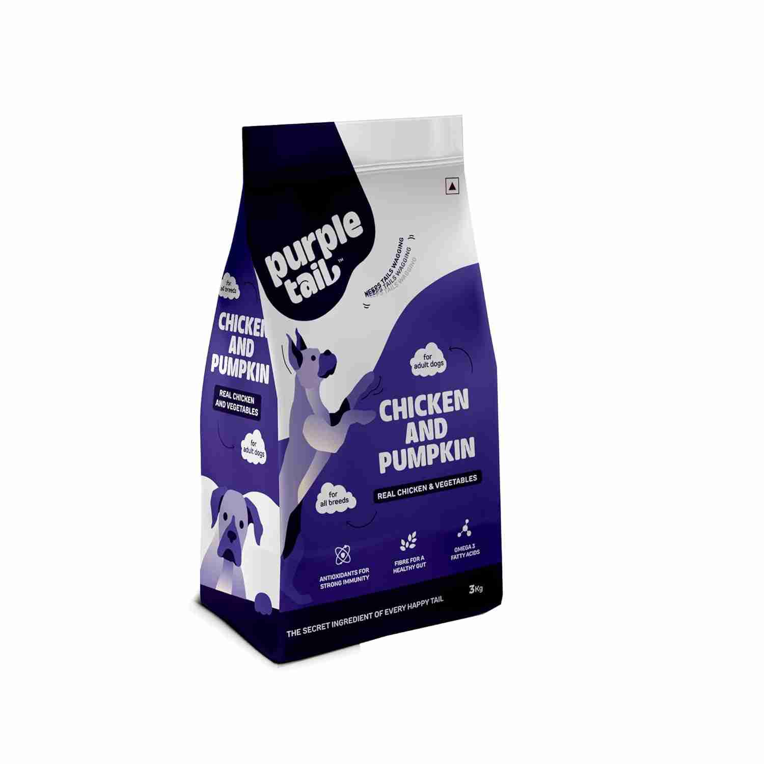 Purple Tail Chicken and Pumpkin Dry Food for Adult Dog