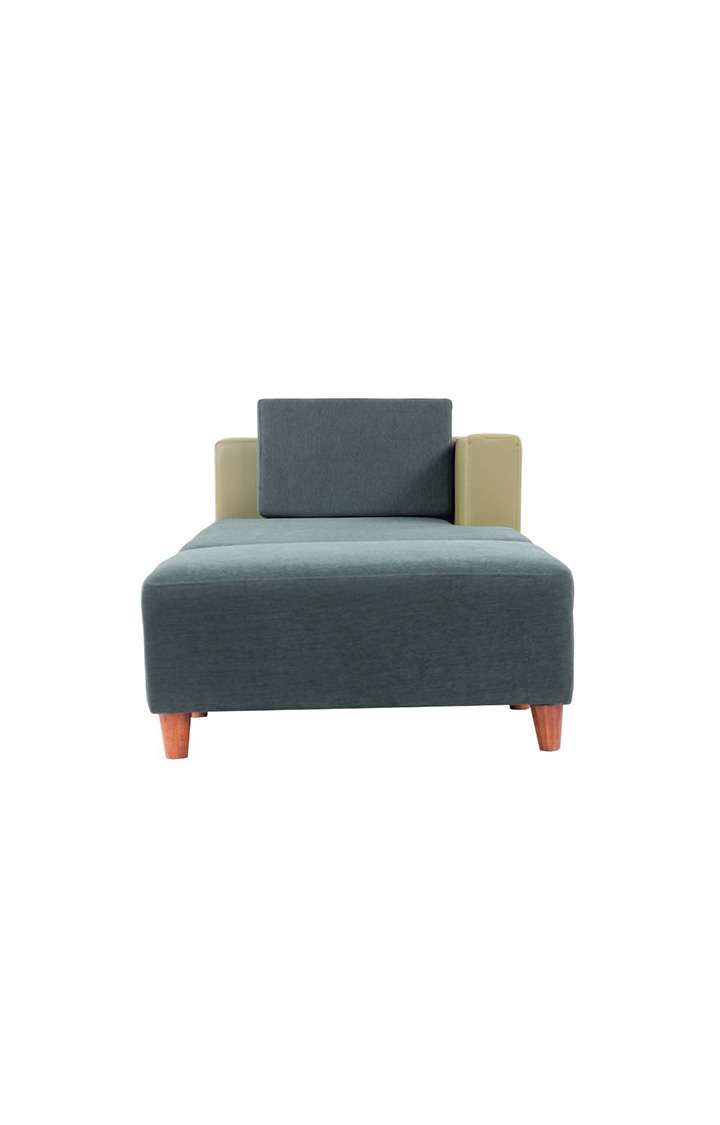neudot Hailey Fabric Chaise Lounger LHS in Floral Castle Green Colour