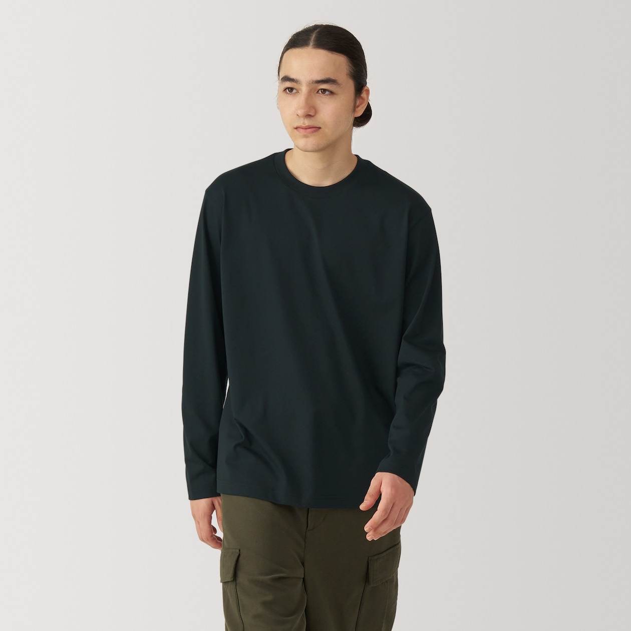 Jersey crew neck Long Sleeve T-shirt