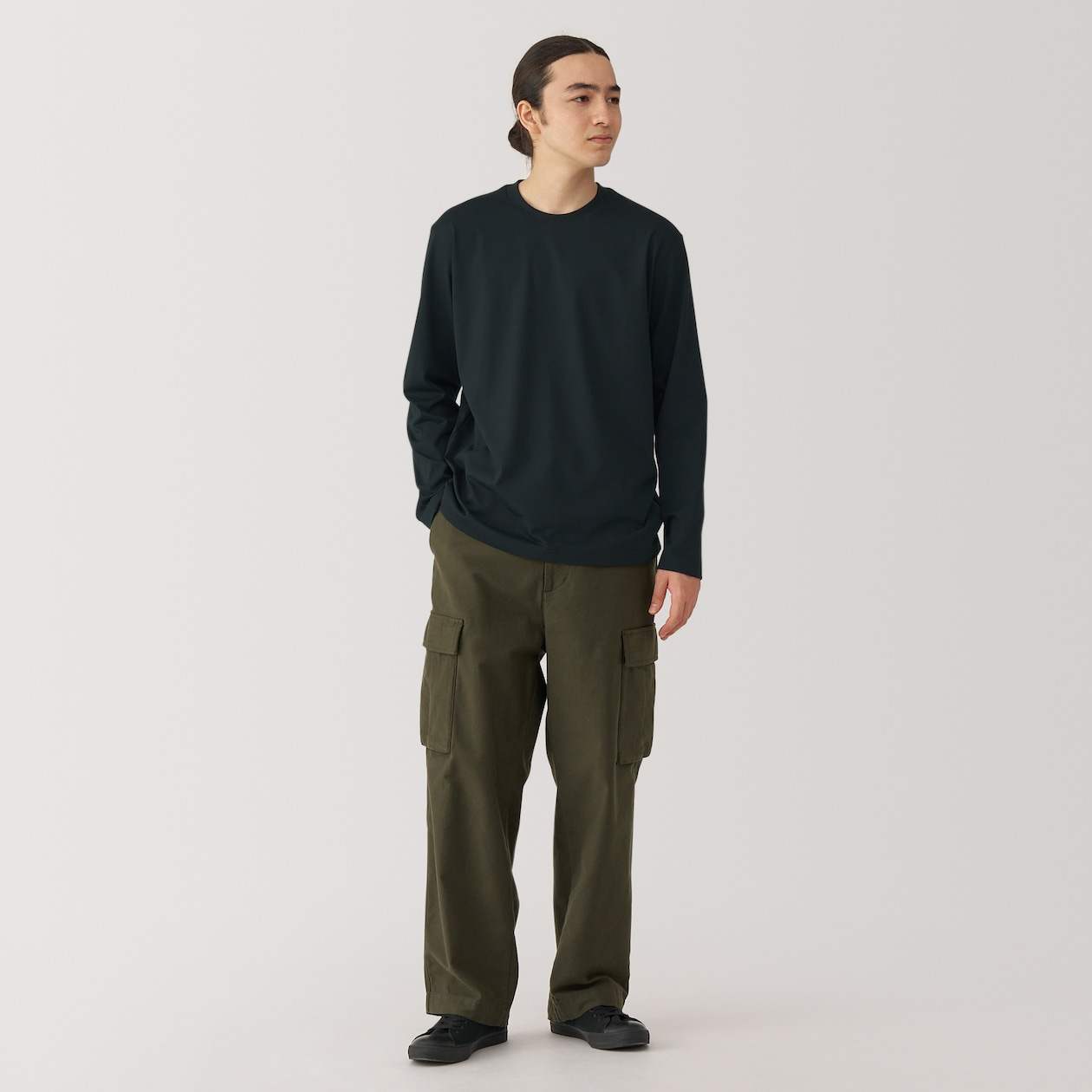 Jersey crew neck Long Sleeve T-shirt