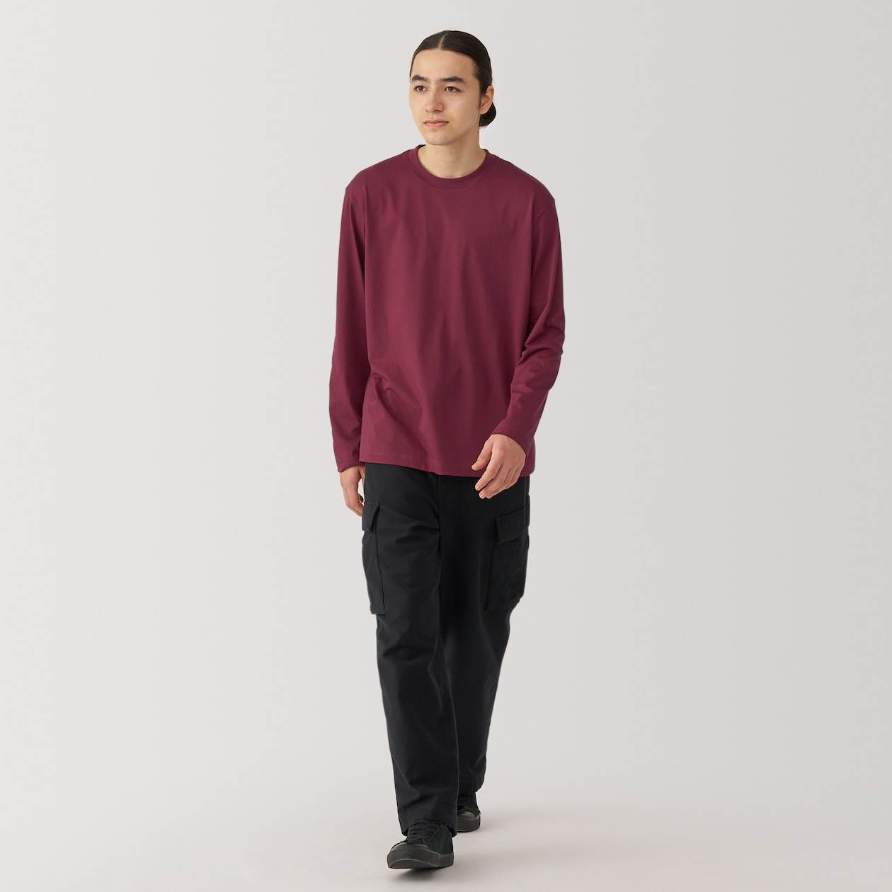 Jersey crew neck Long Sleeve T-shirt