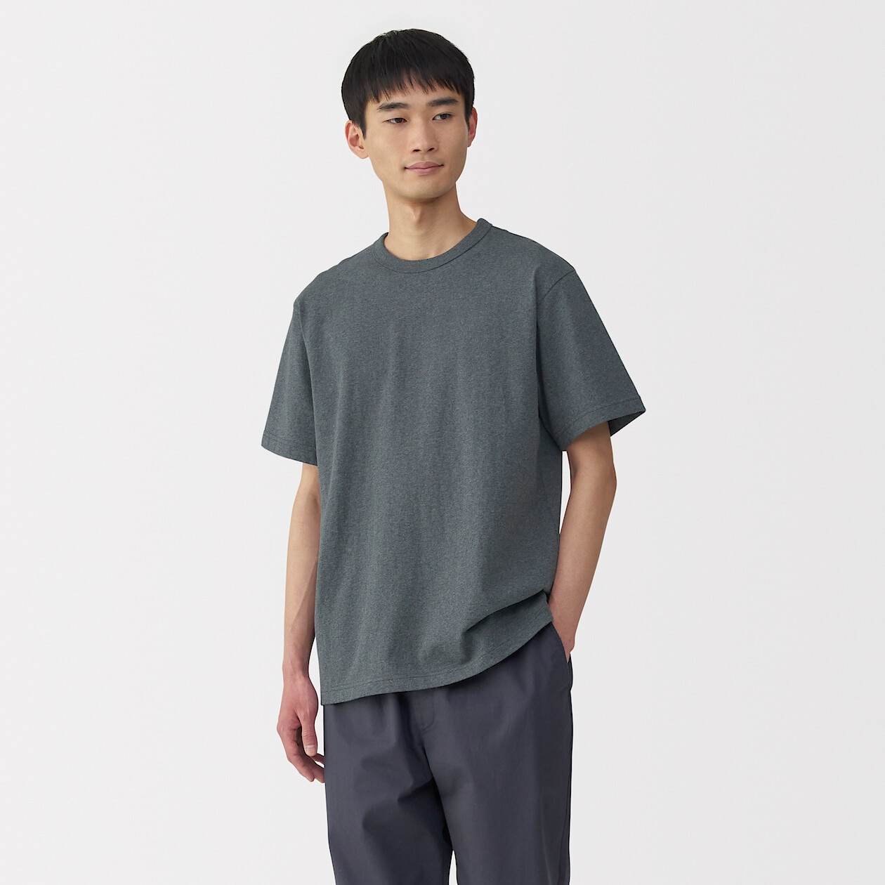 Men's Washed heavyweight crew neck Short Sleeve T-shirt