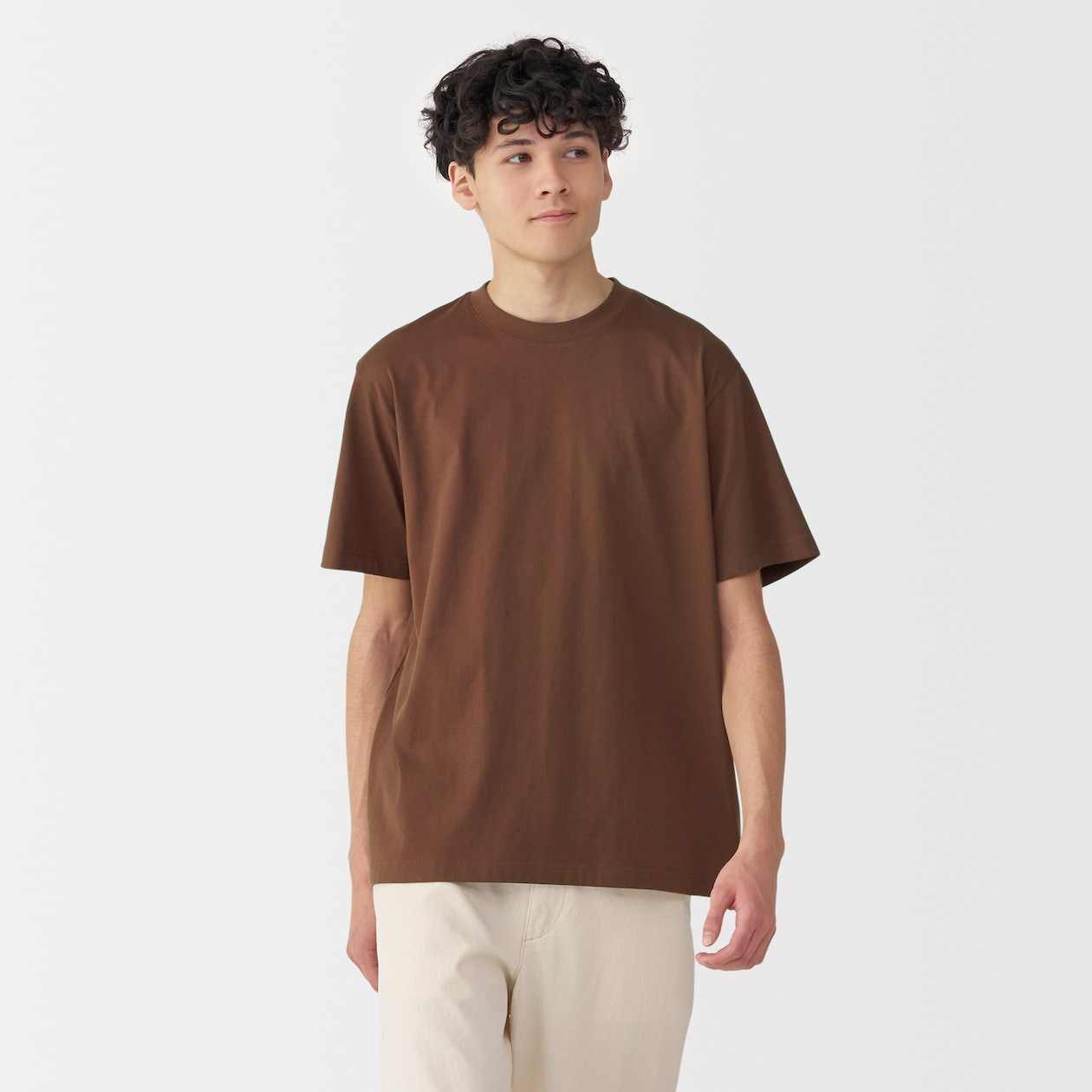 MUJI | Men's Jersey crew neck Short Sleeve T-shirt