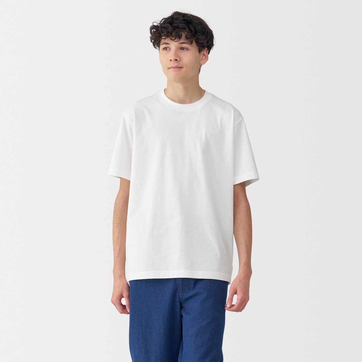 MUJI | Men's Jersey crew neck Short Sleeve T-shirt