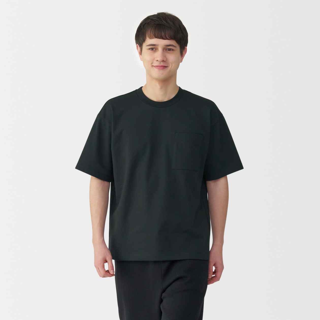 MUJI | Men's Cool touch wide-fit Short Sleeve T-shirt