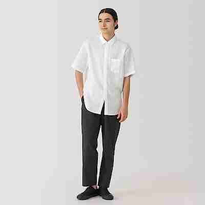 Linen washed S/S shirt(OS)