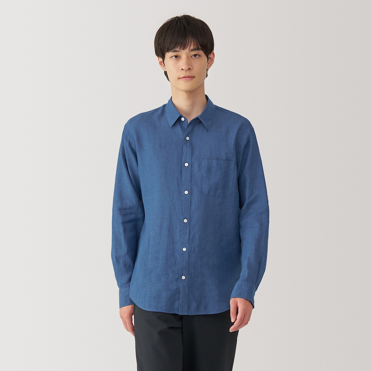 Linen washed L/S shirt(OS)