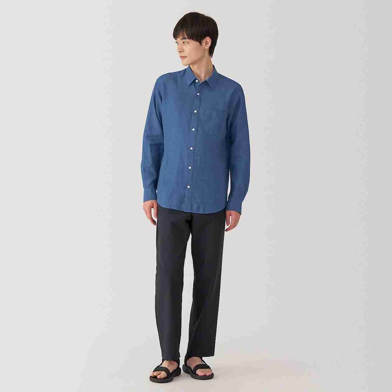 Linen washed L/S shirt(OS)