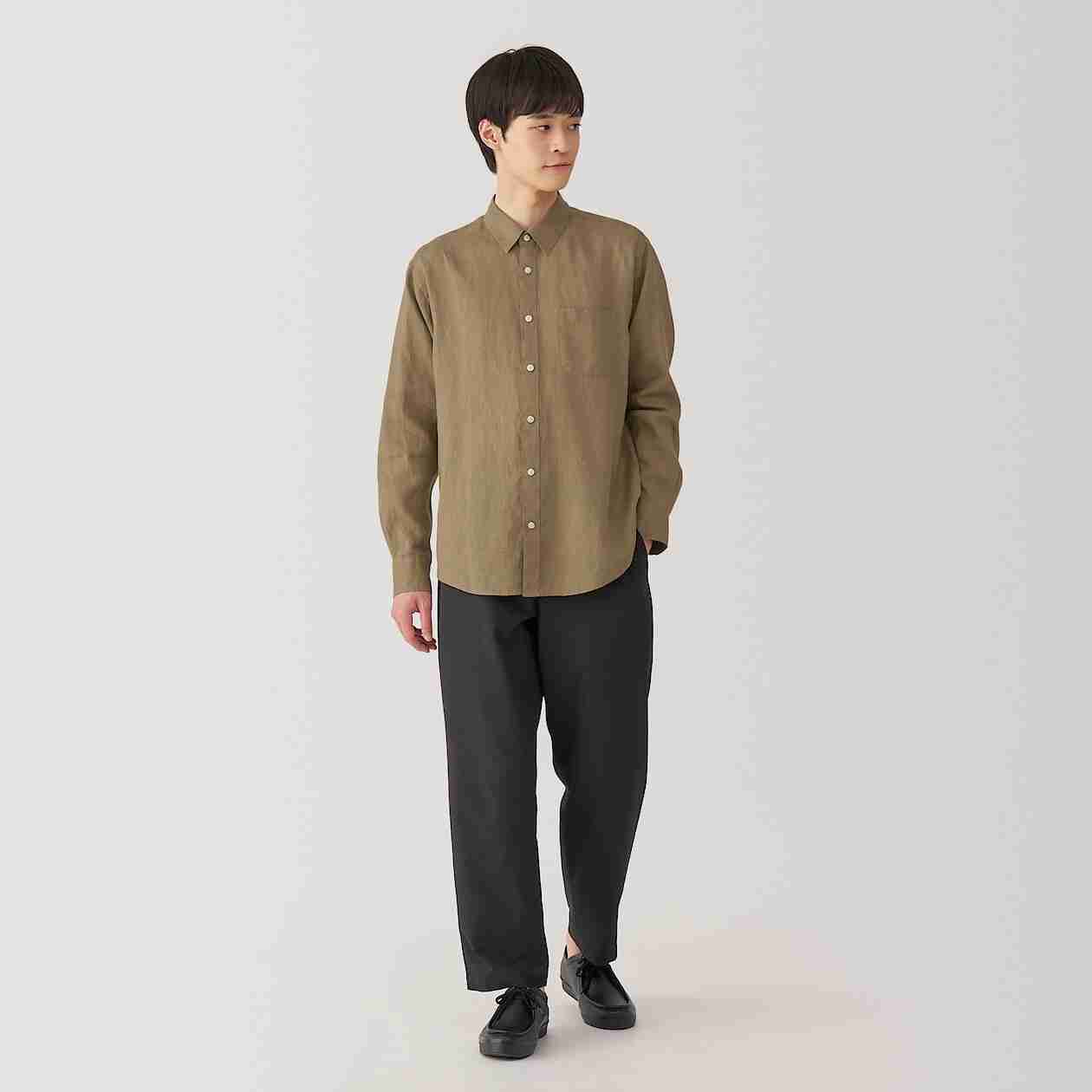 Linen washed L/S shirt(OS)