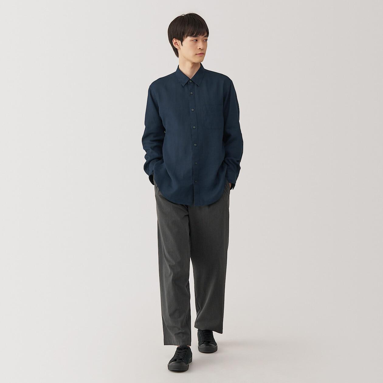 Linen washed Long Sleeve shirt(OS)