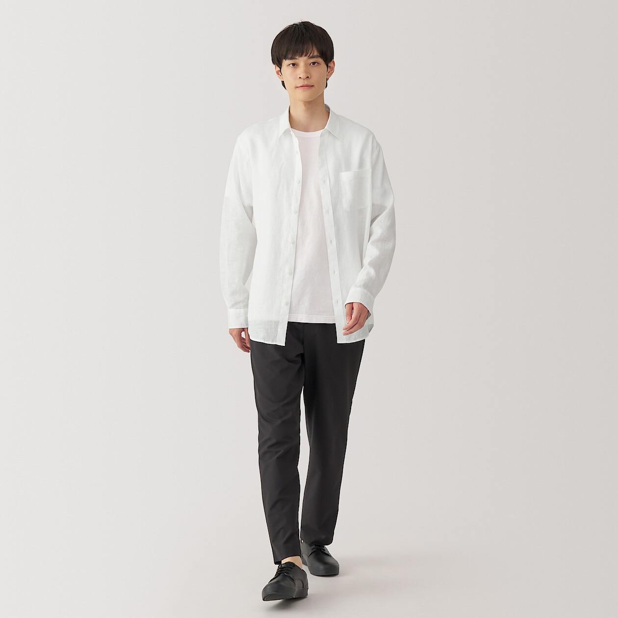 Linen washed Long Sleeve shirt(OS)