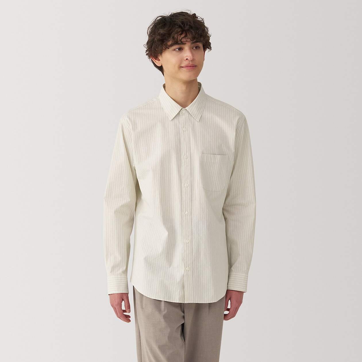 Washed broadcloth Long Sleeve shirt