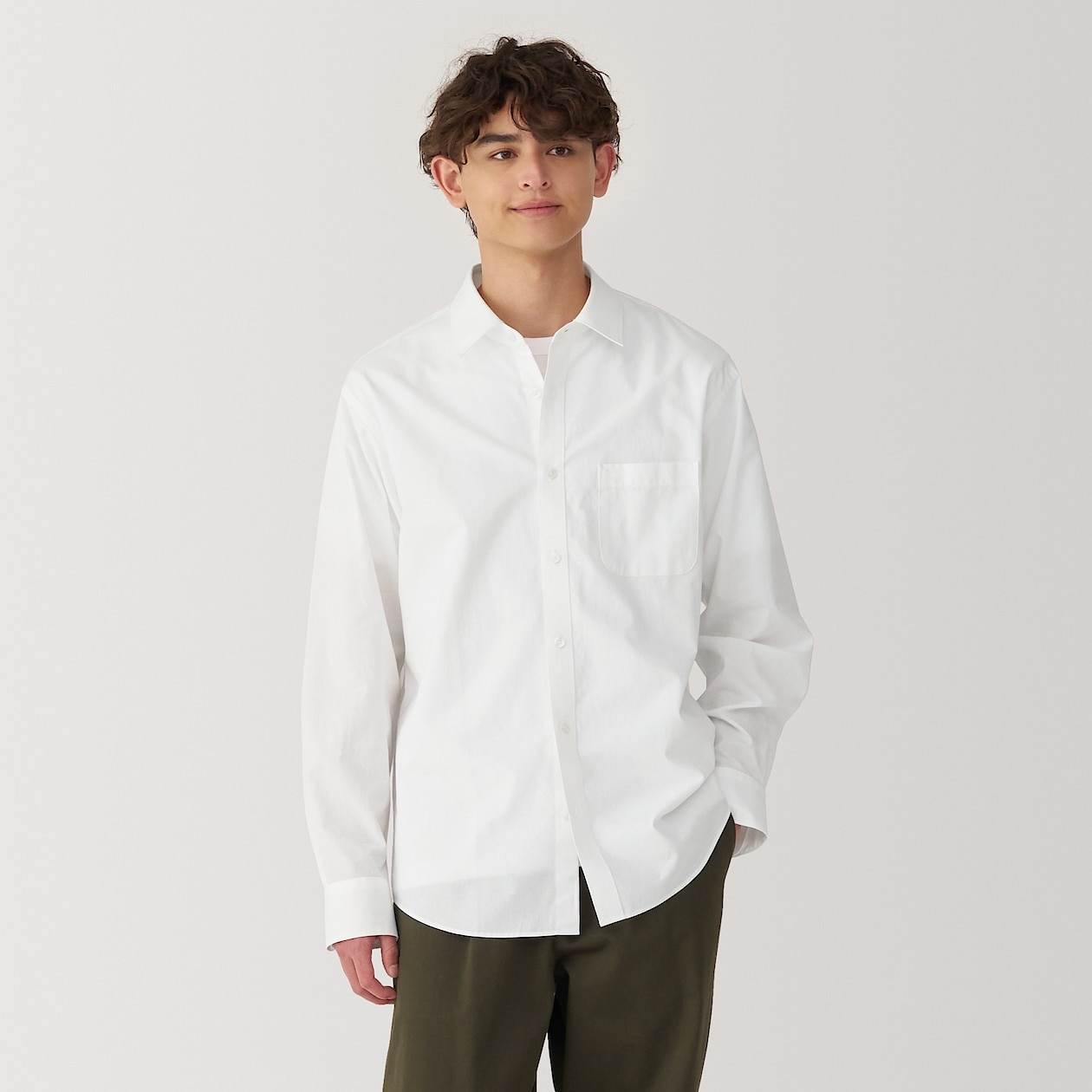 Washed broadcloth Long Sleeve shirt