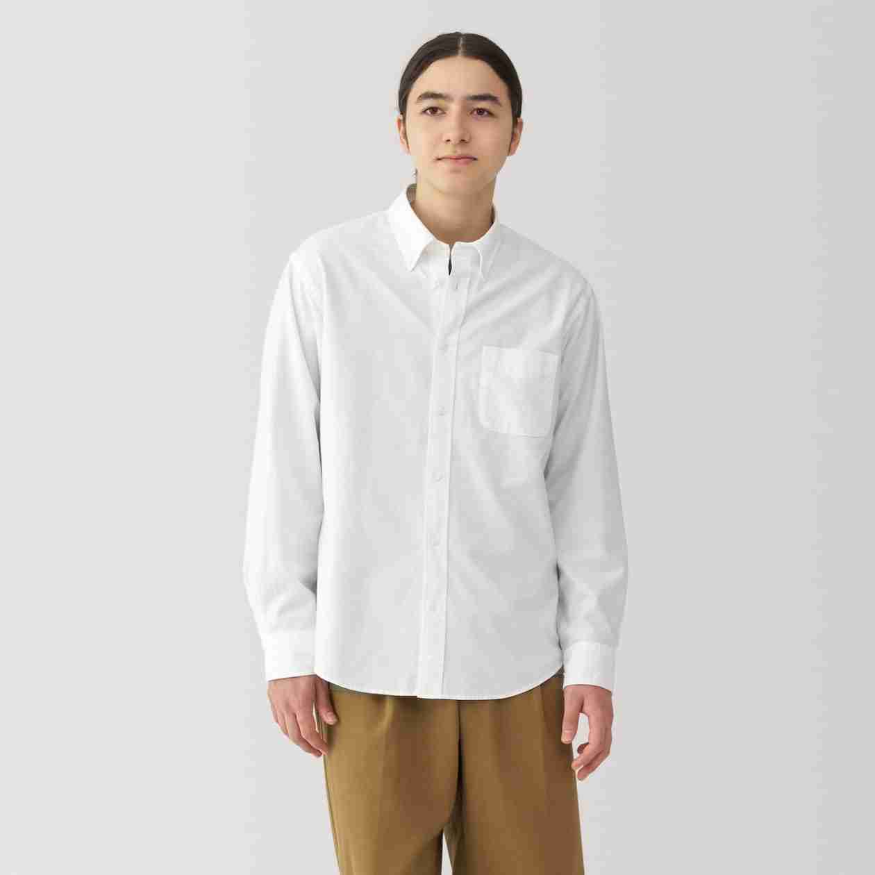 Washed oxford button down Long Sleeve shirt