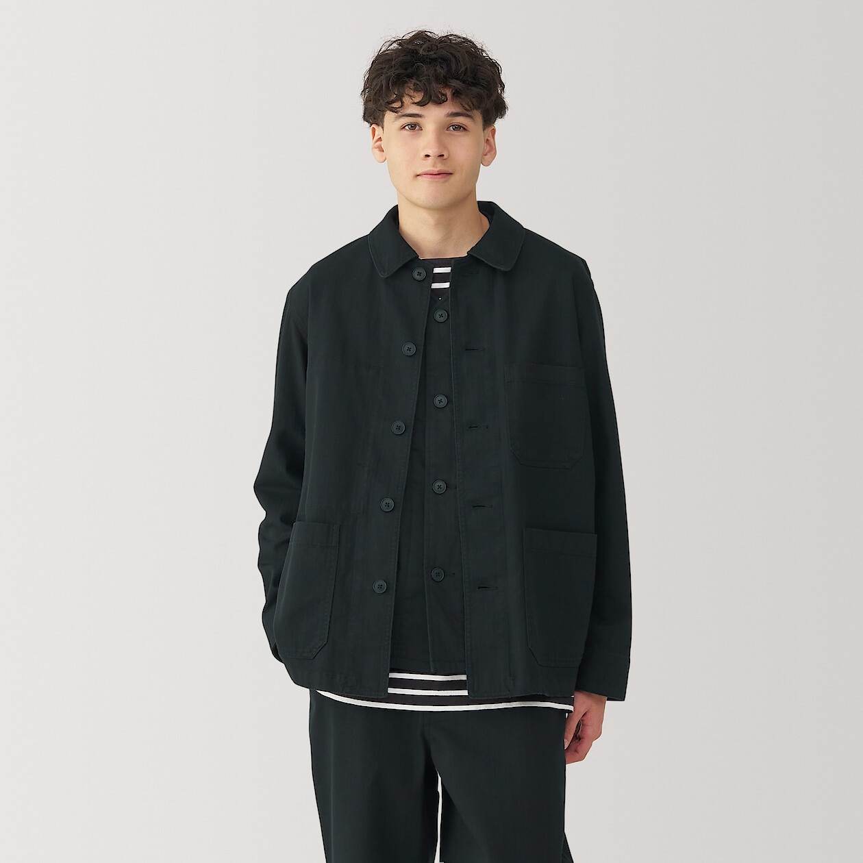 MUJI | Kapok blend herringbone coverall
