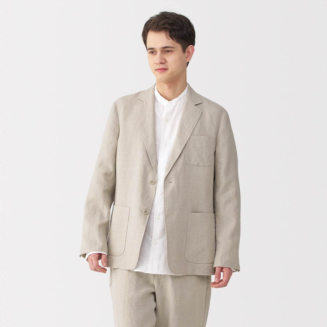 Washed linen Jacket