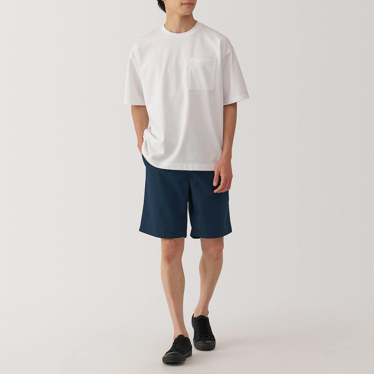 MUJI | Washed Broad short pants(OS)
