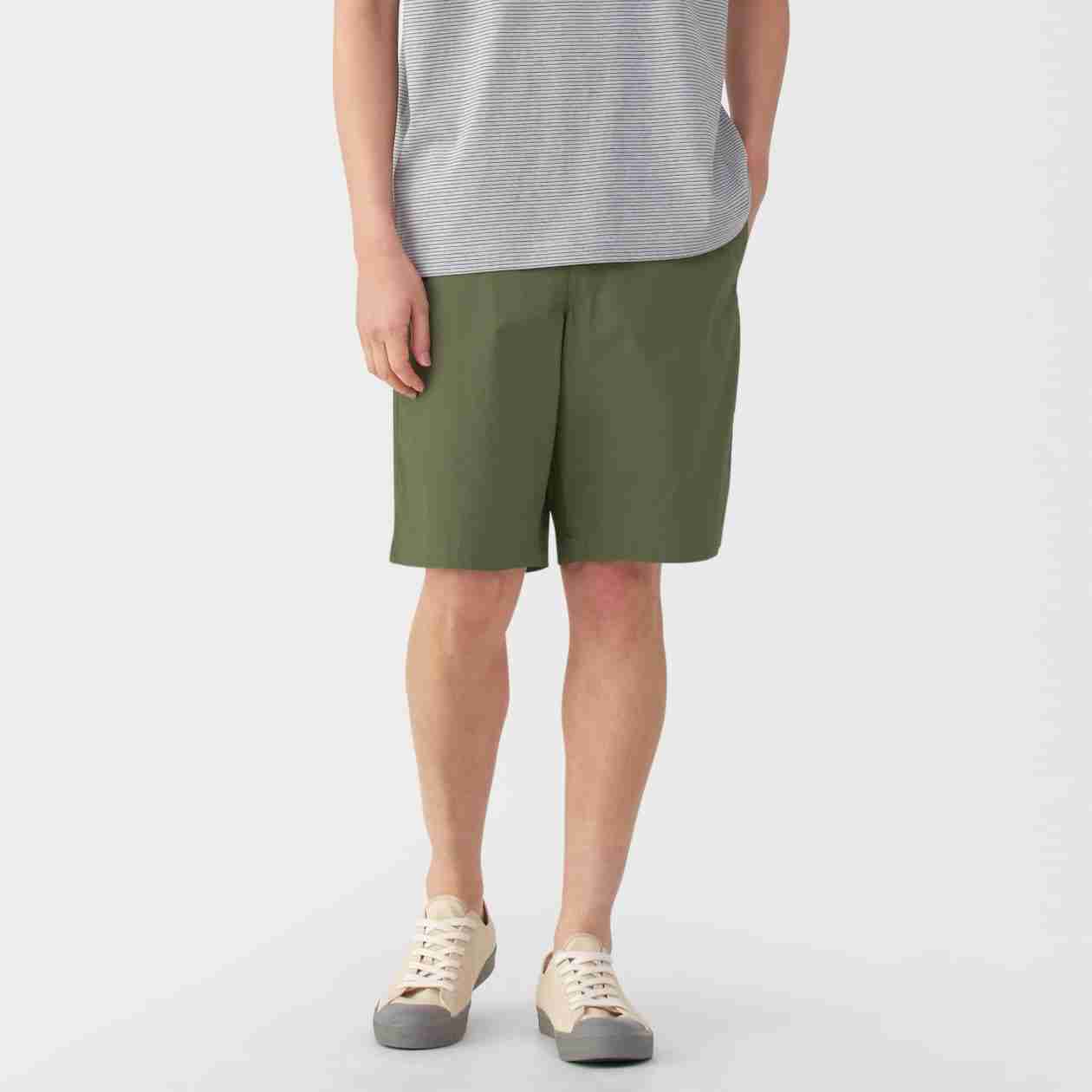 Washed broadcloth easy shorts