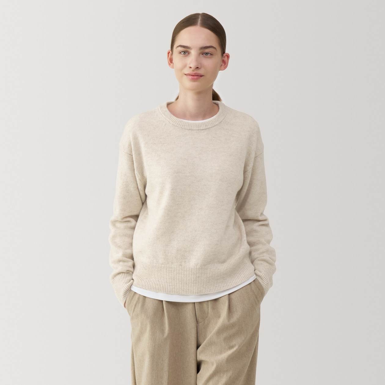 Women's Washable mid-gauge Crew neck sweater