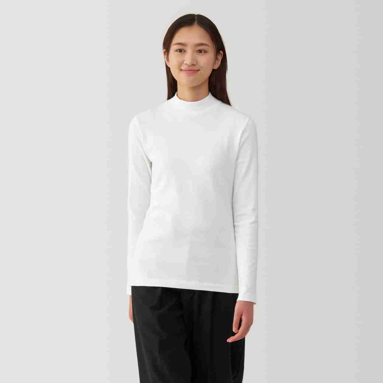 Women's Brushed ribbed High neck L/S T-shirt