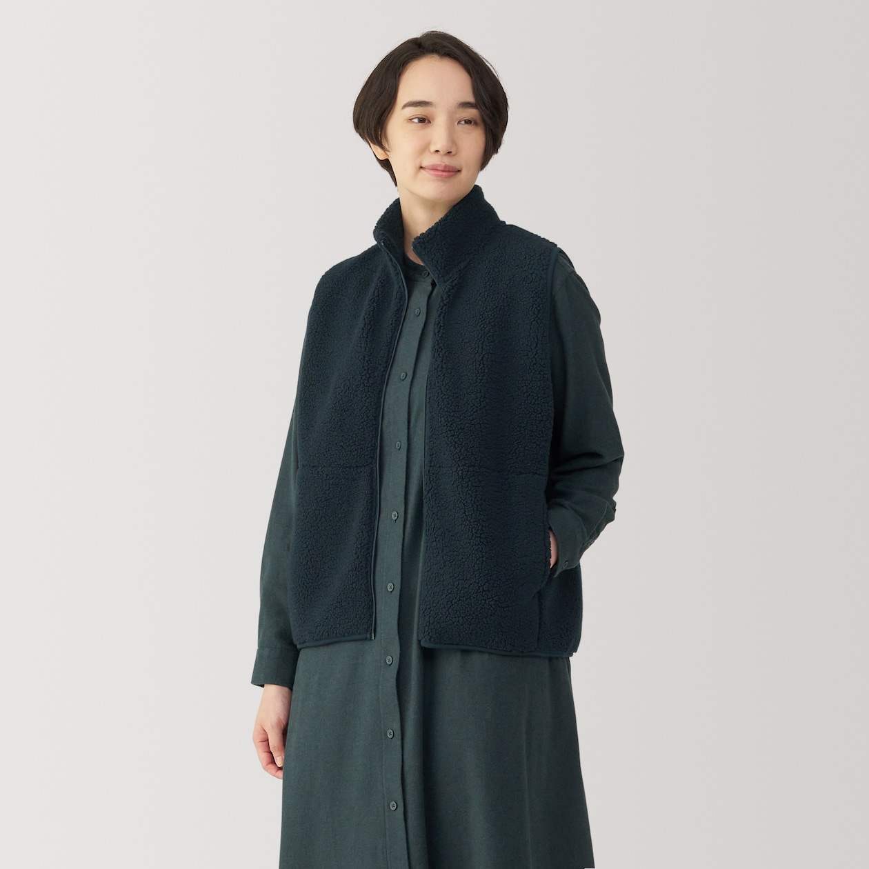 Women's Heat storage boa fleece vest