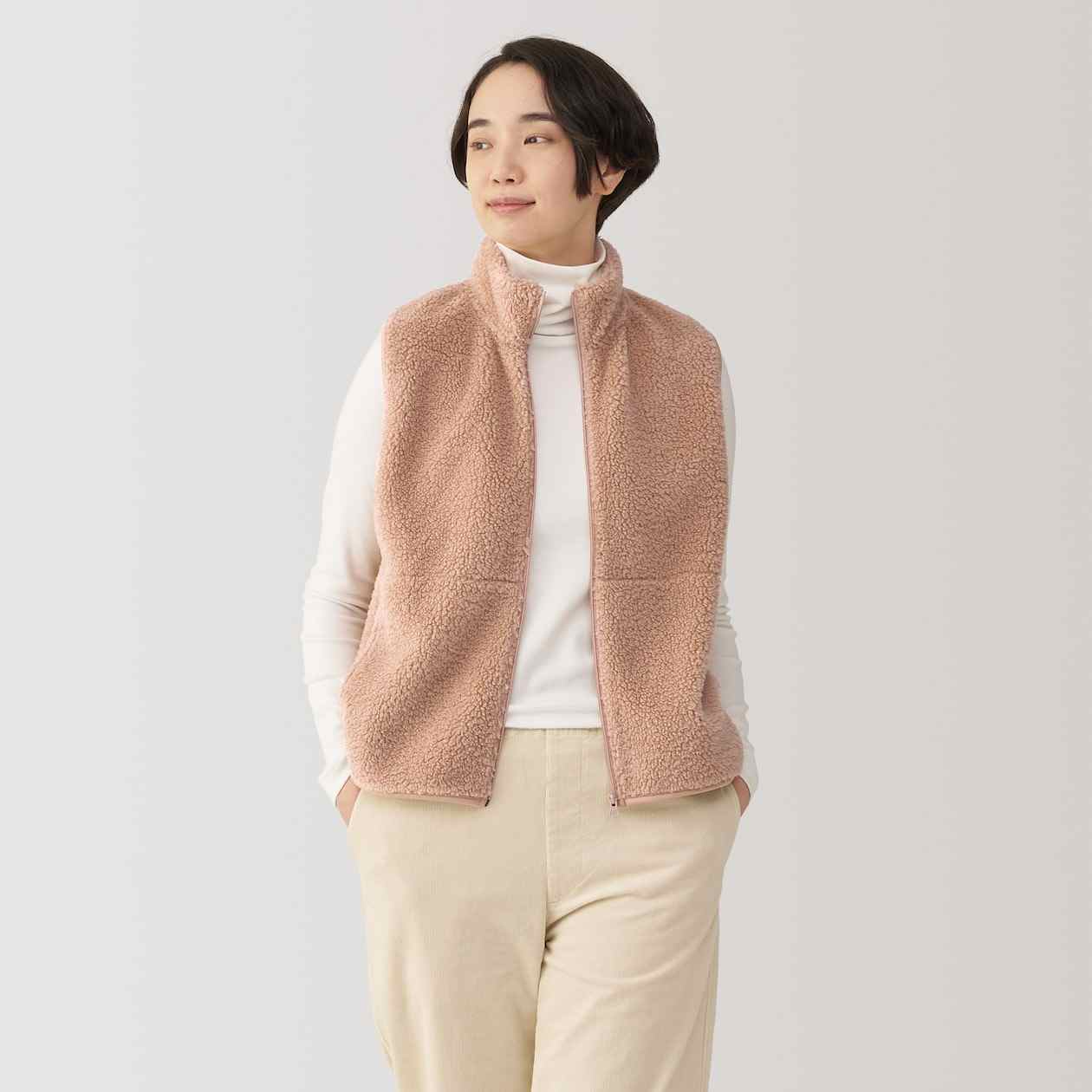 Women's Heat storage boa fleece vest