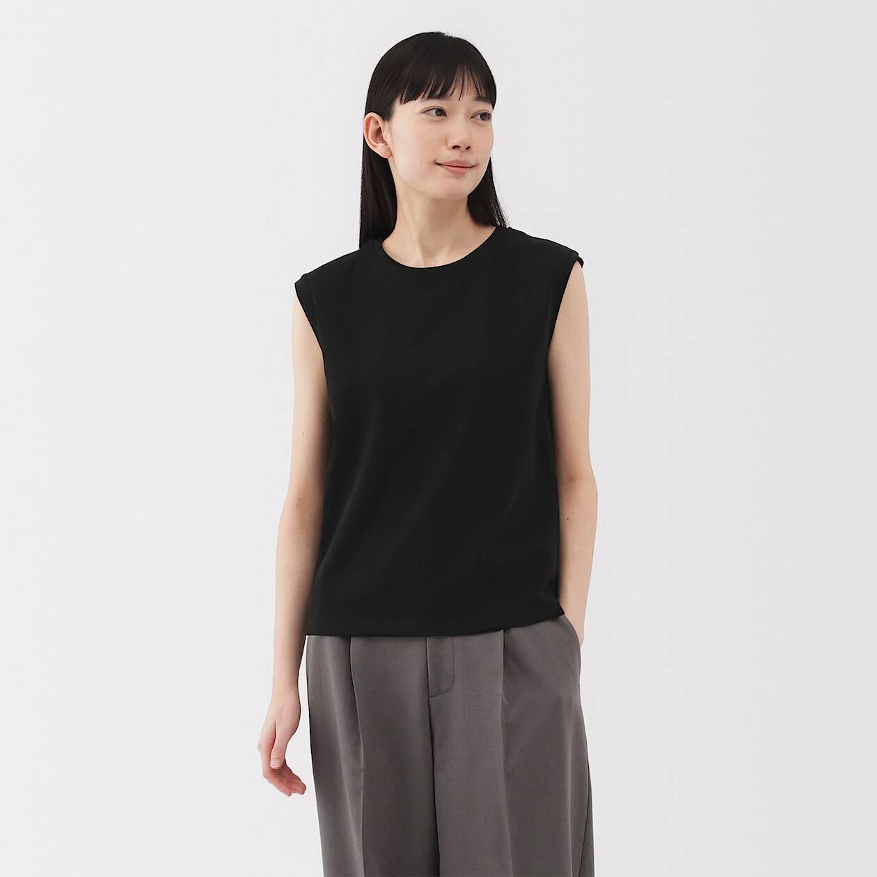 MUJI | Two threads jersey french sleeve T-shirt (OS)